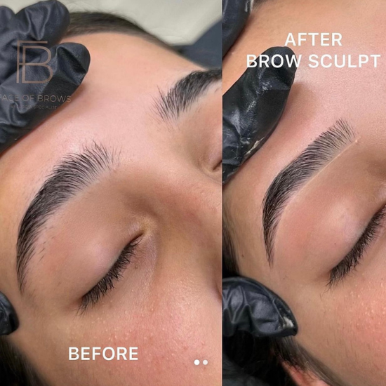 Brow waxing, shaping and styling