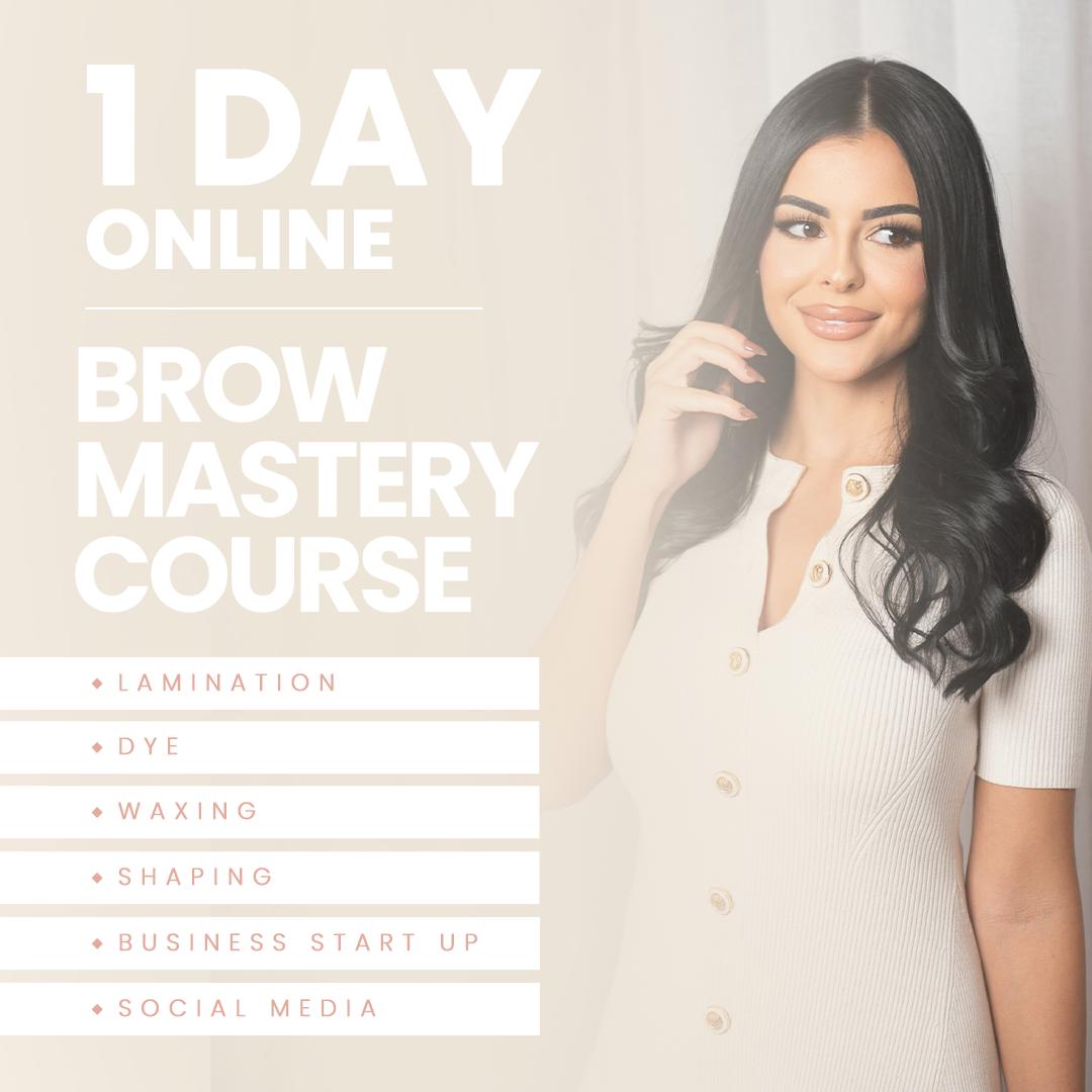 1 Day Online Brow Mastery: Signature Lamination, Waxing & Hybrid Dye + Social Media Course